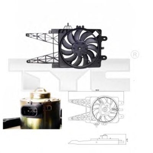 Obrázok pre výrobcu Ventilátor chladenia motora