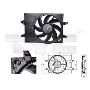Obrázok pre výrobcu Ventilátor chladenia motora